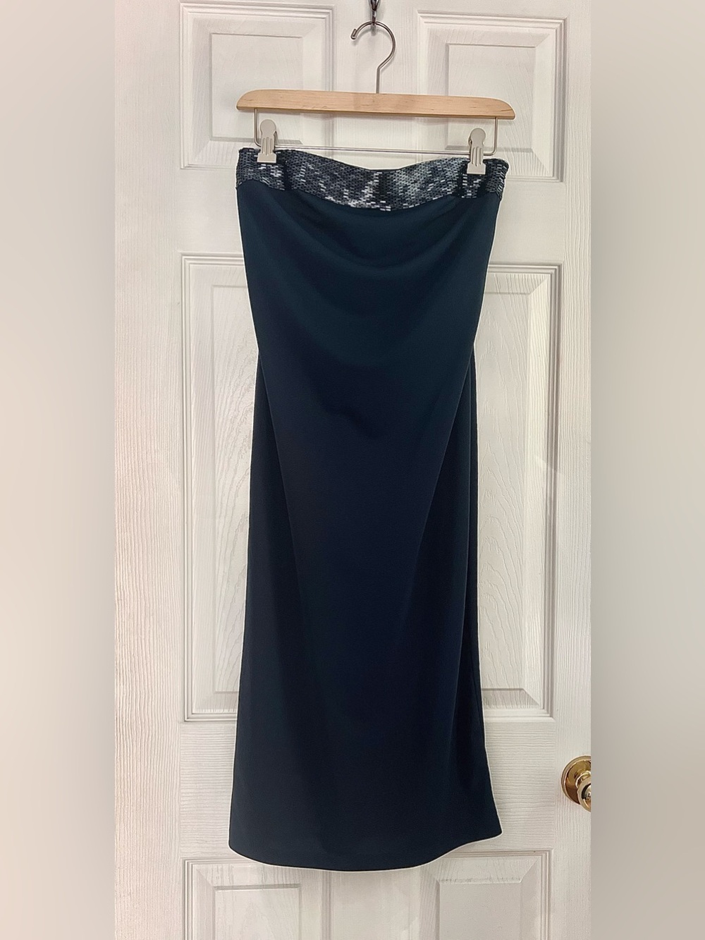 Calvin Klein Navy Blue Sequin Trim Dress